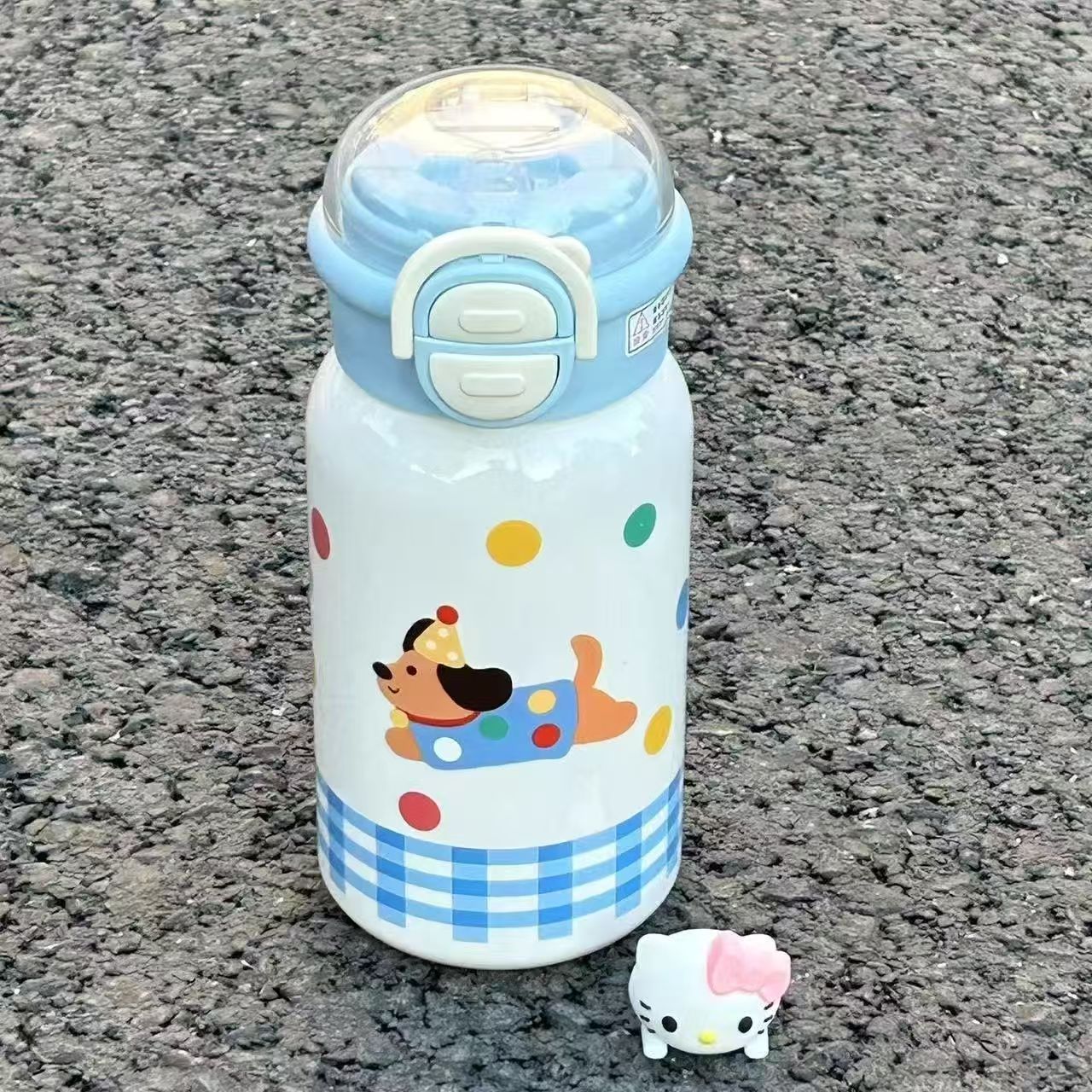 Simple Water Cup for Girls High-looking Summer Students Portable Double Drinking Straws Water Cups