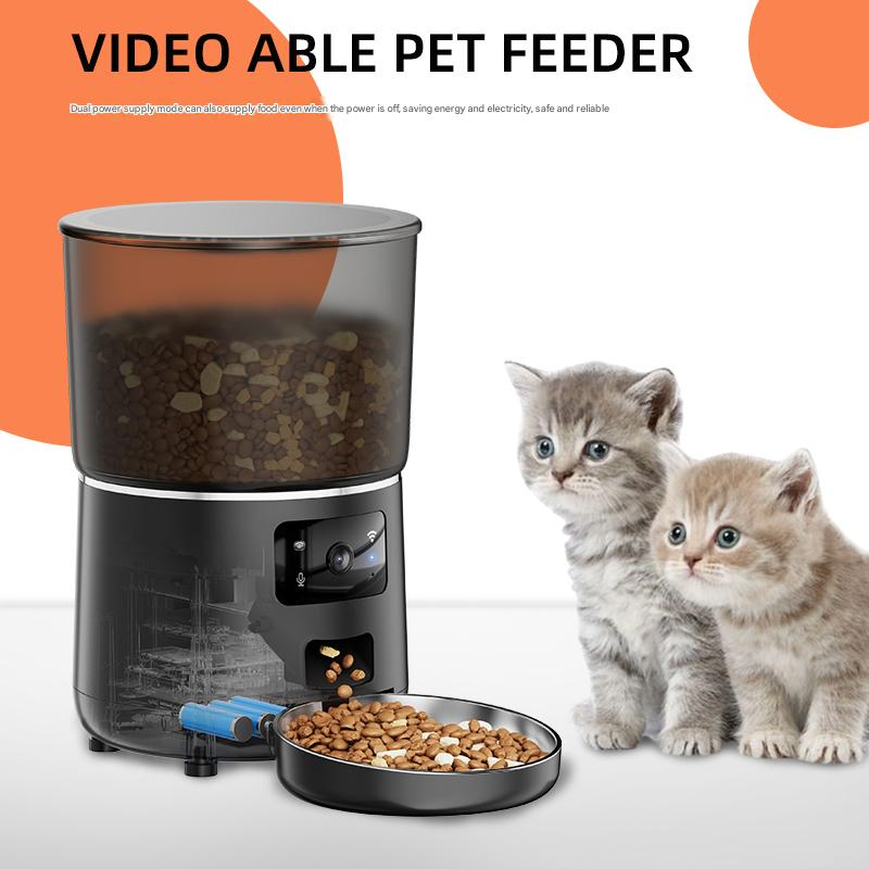 Smart pet feeder, Mobile app remote Control Feeding, Voice and vVideo