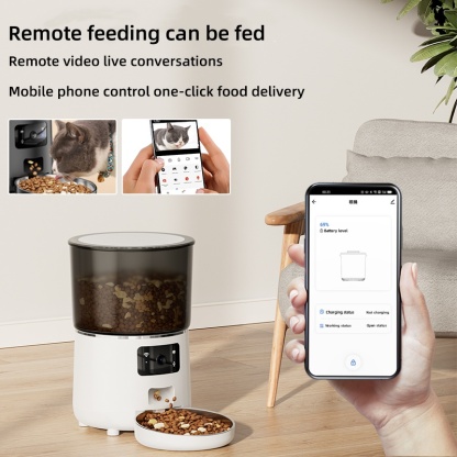 SmartPaws DuoFeeder - 4L Clog-Proof Pet Food Dispenser with Live HD Cam & Voice Control (PlungerTech™/Doodle App/Dual Power)