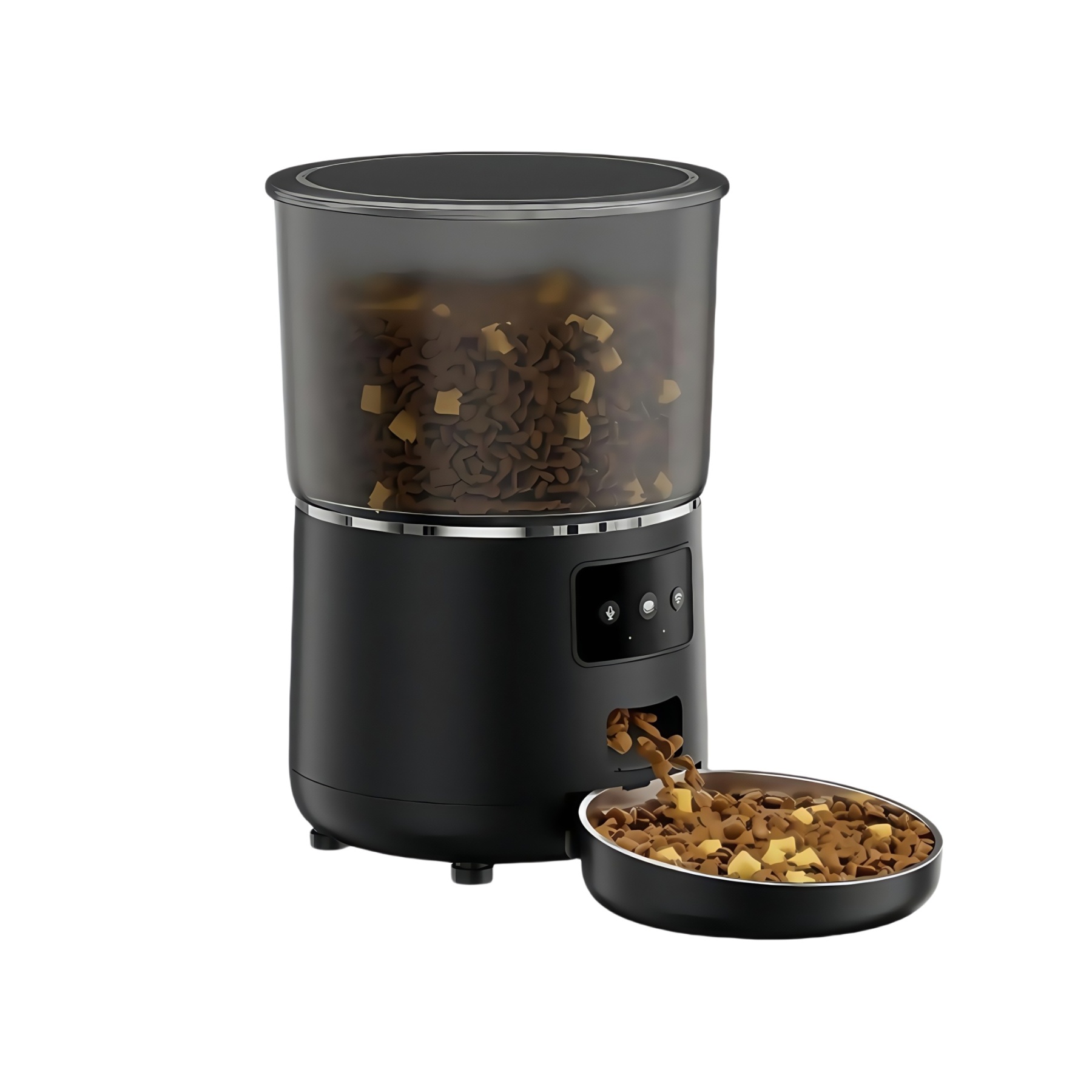 SmartPaws DuoFeeder - 4L Clog-Proof Pet Food Dispenser with Live HD Cam & Voice Control (PlungerTech™/Doodle App/Dual Power)