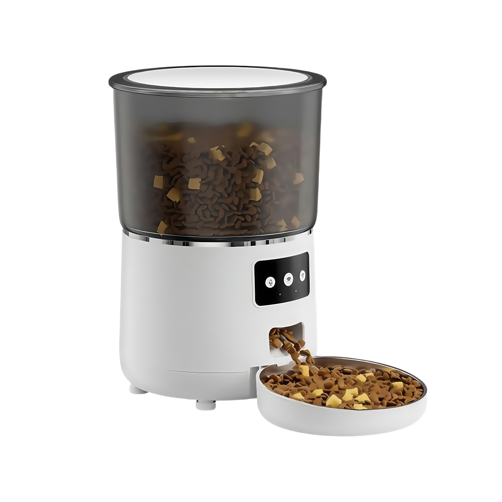 SmartPaws DuoFeeder - 4L Clog-Proof Pet Food Dispenser with Live HD Cam & Voice Control (PlungerTech™/Doodle App/Dual Power)