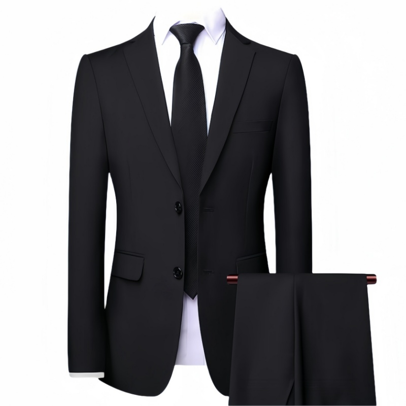Men's 2 Piece Suits Classic Fit 2 Button Dress Suits Tuxedo Jacket Blazer for Wedding Business Dinner Prom