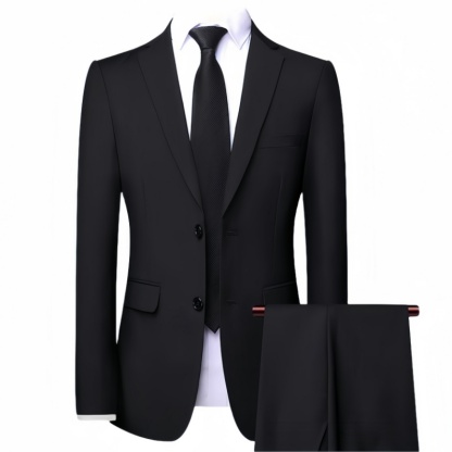 Men's 2 Piece Suits Classic Fit 2 Button Dress Suits Tuxedo Jacket Blazer for Wedding Business Dinner Prom