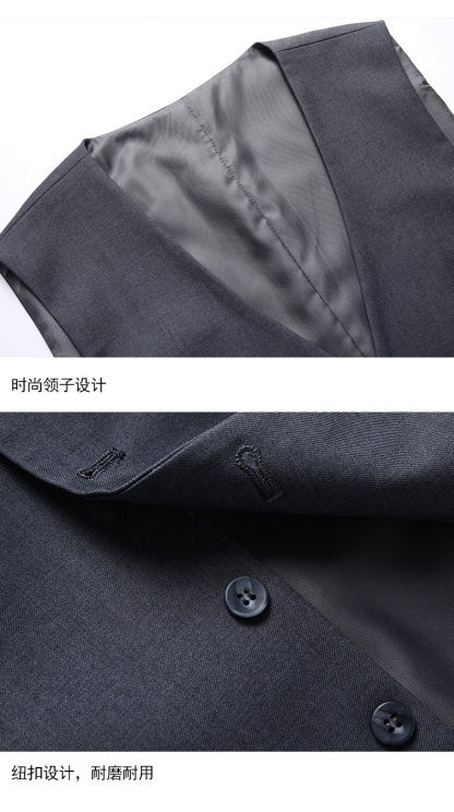 Fashion Single Breasted Suit Vests for Men Grey Black Navy blue High-end Male Waistcoat Slim Fit Formal Business Casual Vest