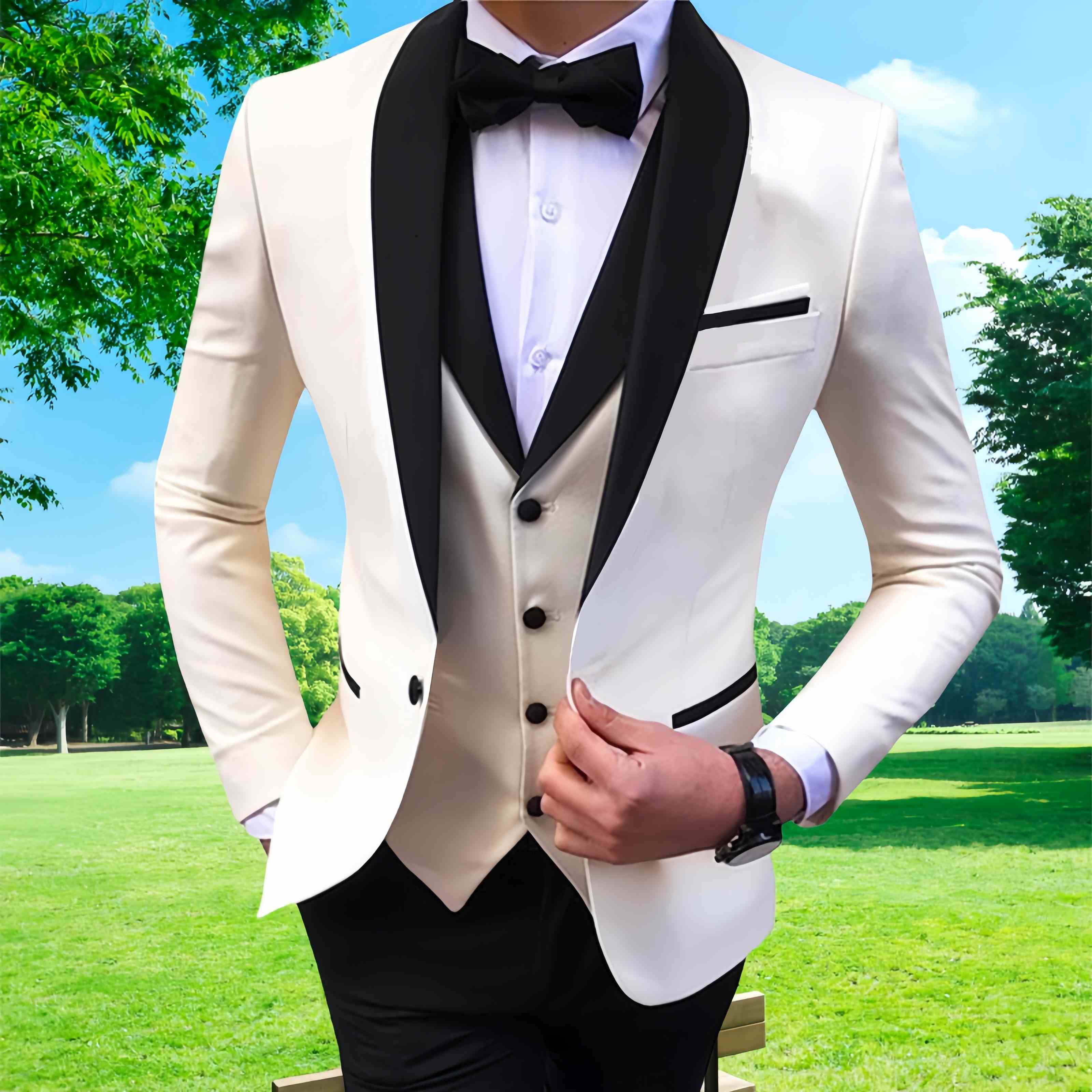 Men's wedding suit four piece suit