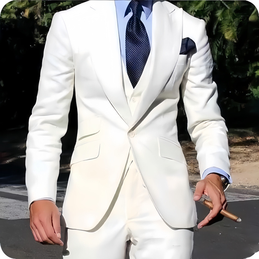 Men's wedding suit four piece suit