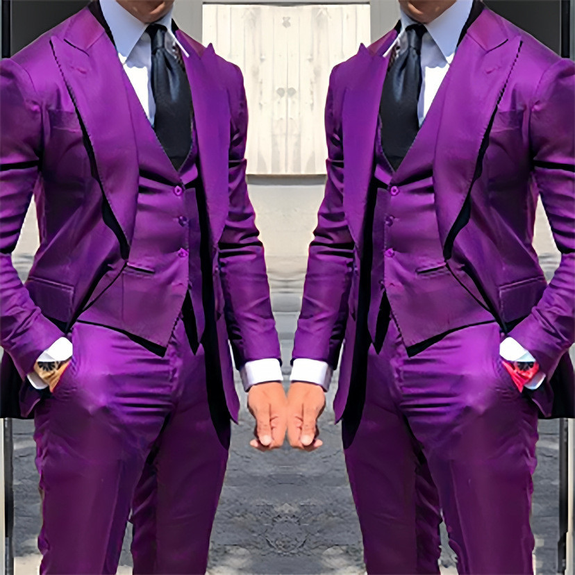 Men's wedding suit four piece suit