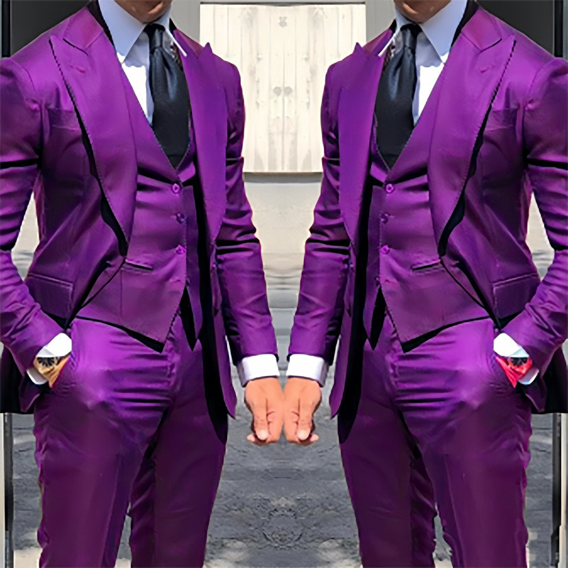 Men's wedding suit four piece suit