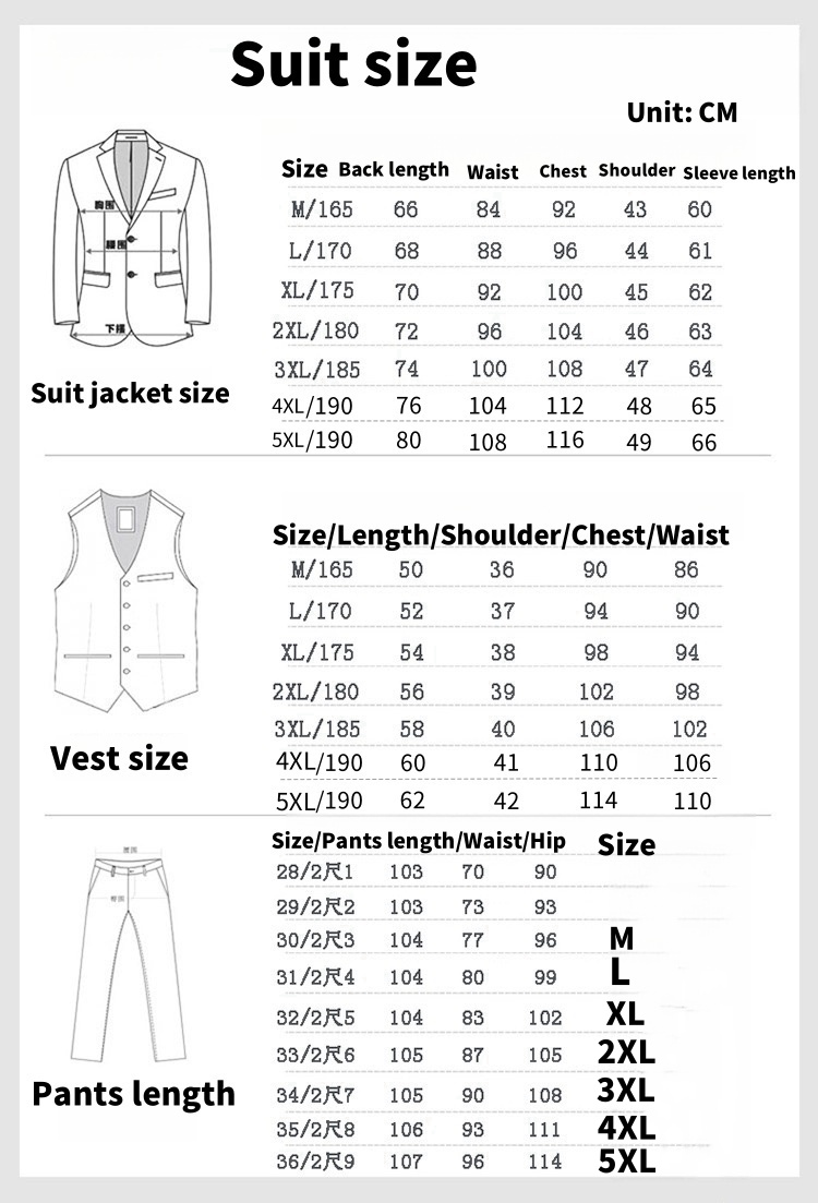 Elegant high quality men's wedding suits