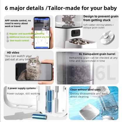 6L Large Capacity Pet Smart Feeder