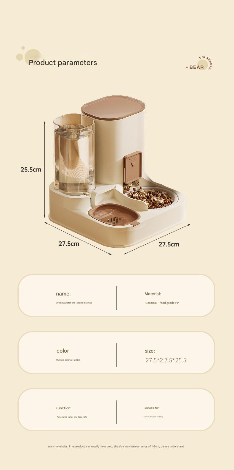 Pet Large Water and Food Dispenser