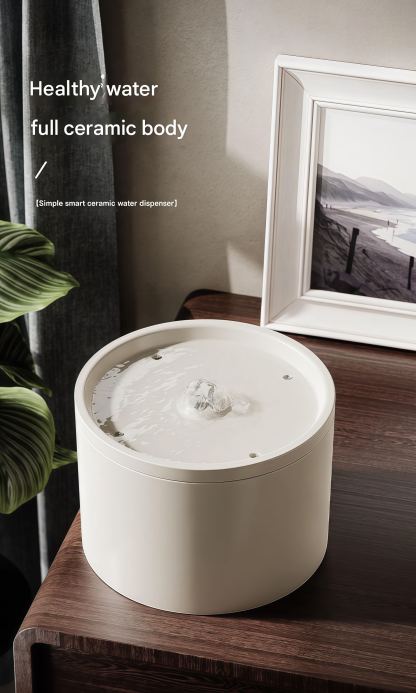 EcoSilent Pro Ceramic Pet Fountain – Smart TempTech™, Radar-Activated Flow & Self-Purify System for 24/7 Fresh Hydration