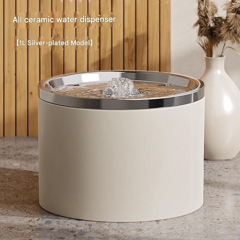 EcoSilent Pro Ceramic Pet Fountain – Smart TempTech™, Radar-Activated Flow & Self-Purify System for 24/7 Fresh Hydration