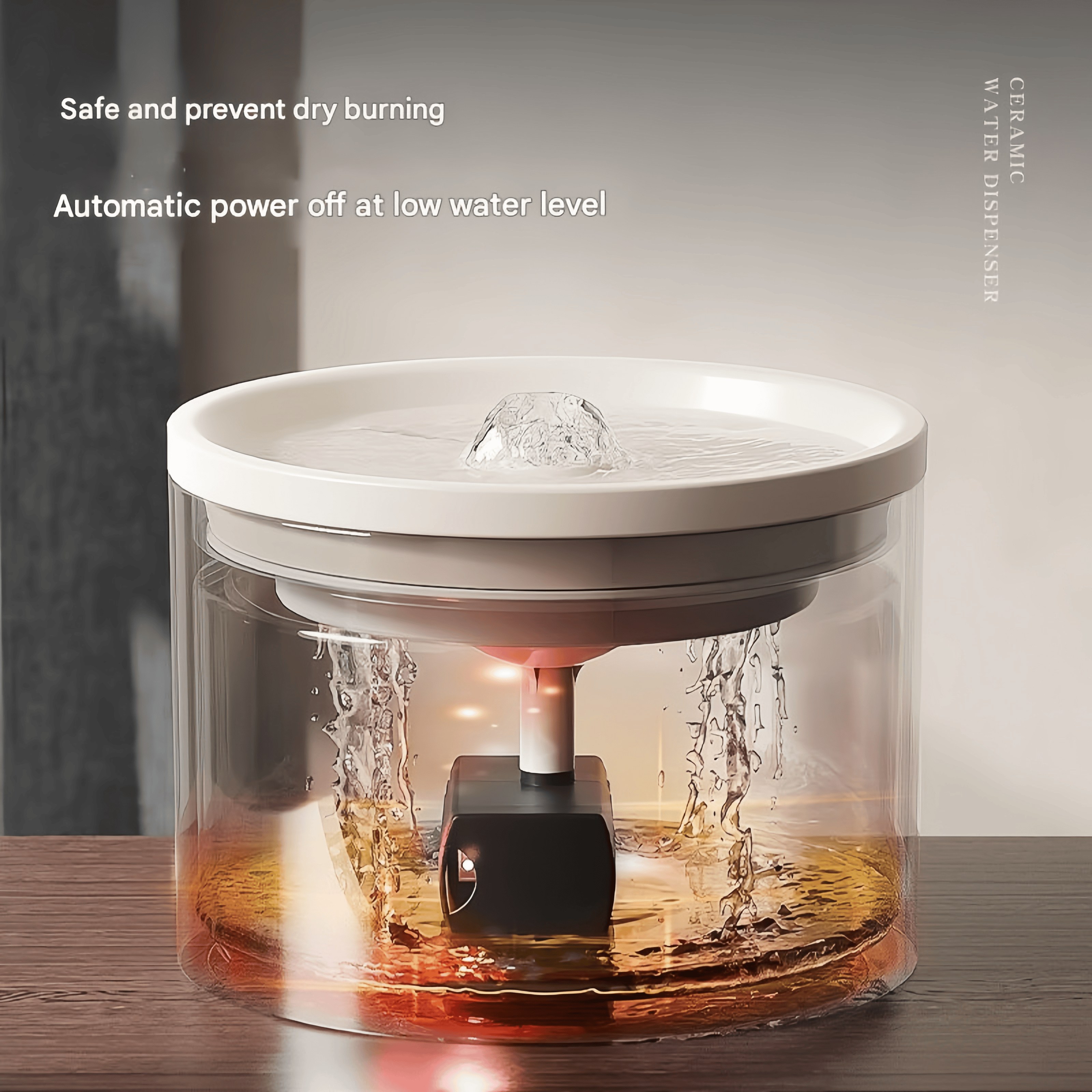 EcoSilent Pro Ceramic Pet Fountain – Smart TempTech™, Radar-Activated Flow & Self-Purify System for 24/7 Fresh Hydration