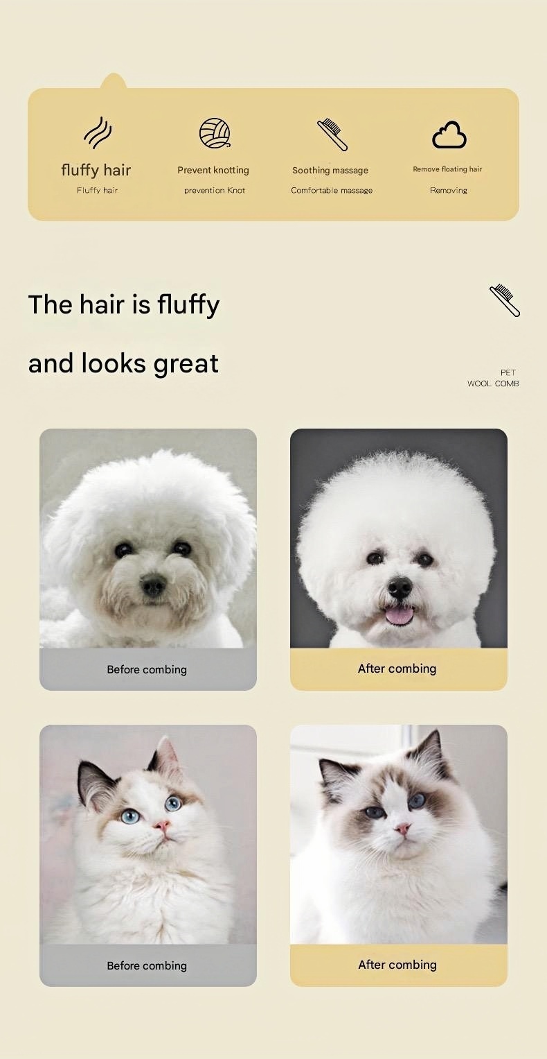 Pet Hair and Dog Grooming Brush