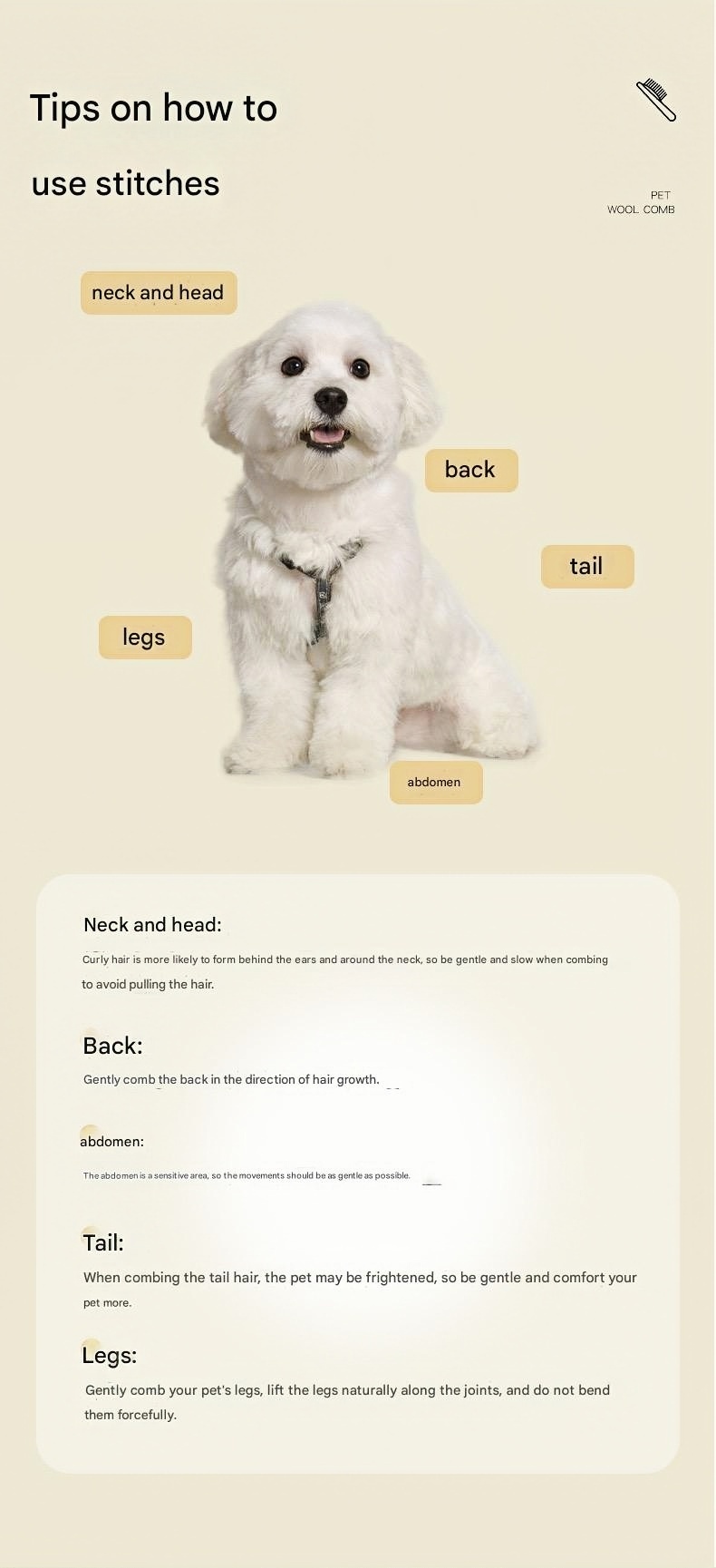 Pet Hair and Dog Grooming Brush