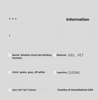 Smart induction mobile water dispenser wireless pet water dispenser