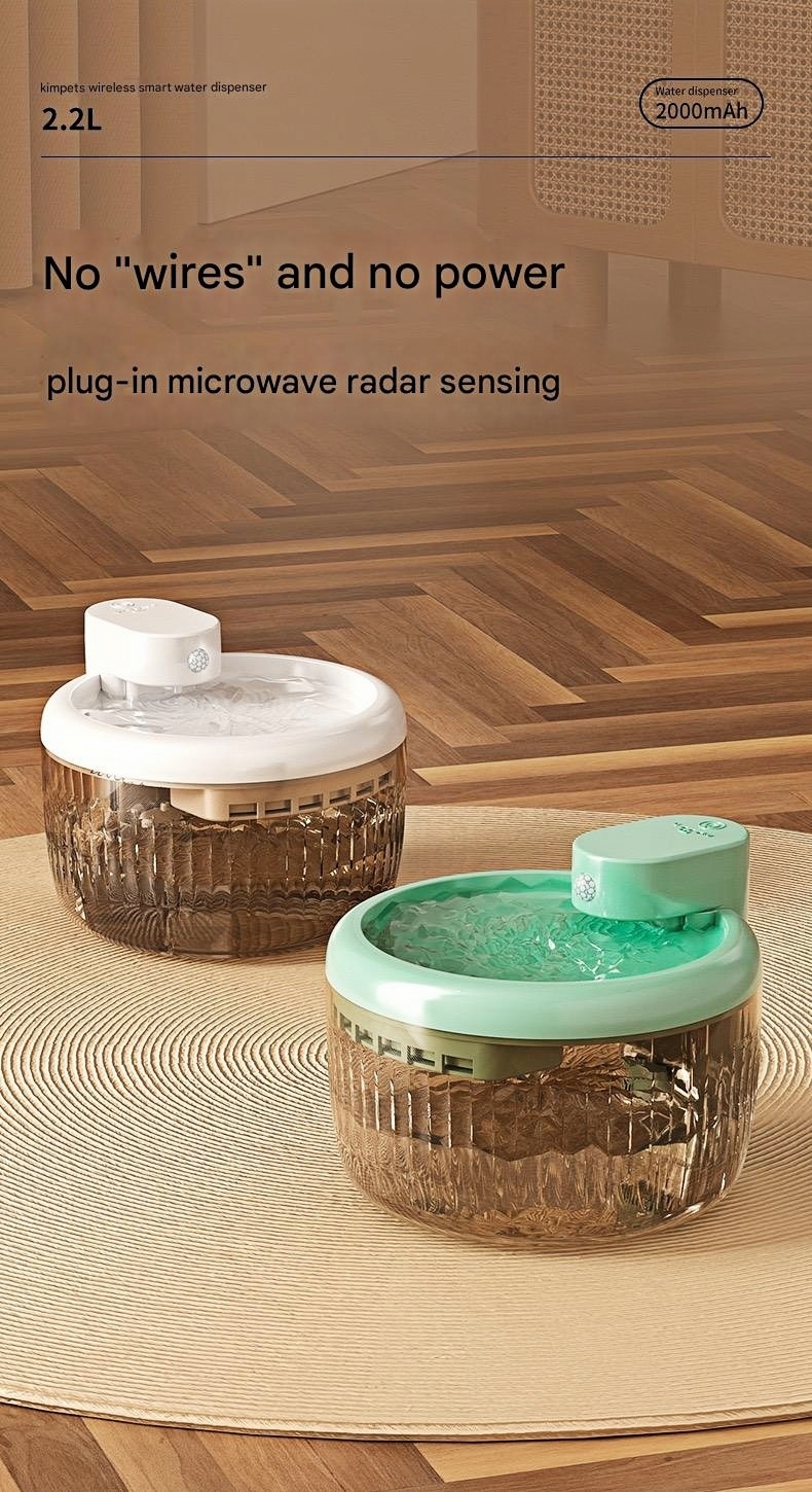 Smart induction mobile water dispenser wireless pet water dispenser