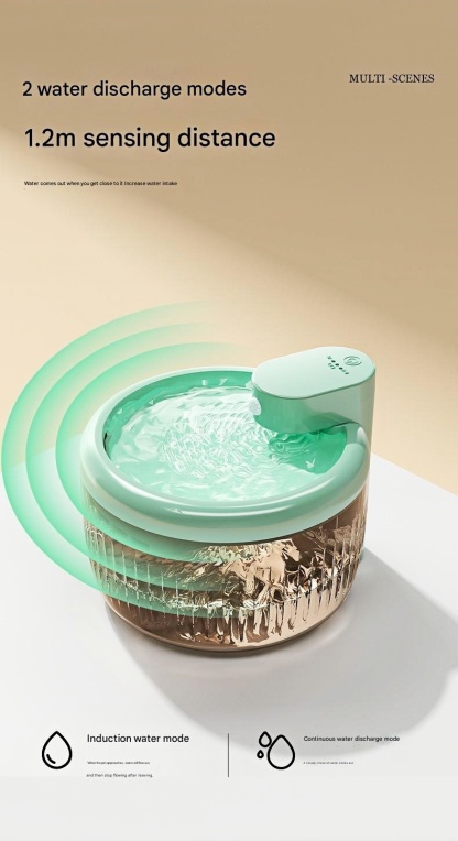 Smart induction mobile water dispenser wireless pet water dispenser