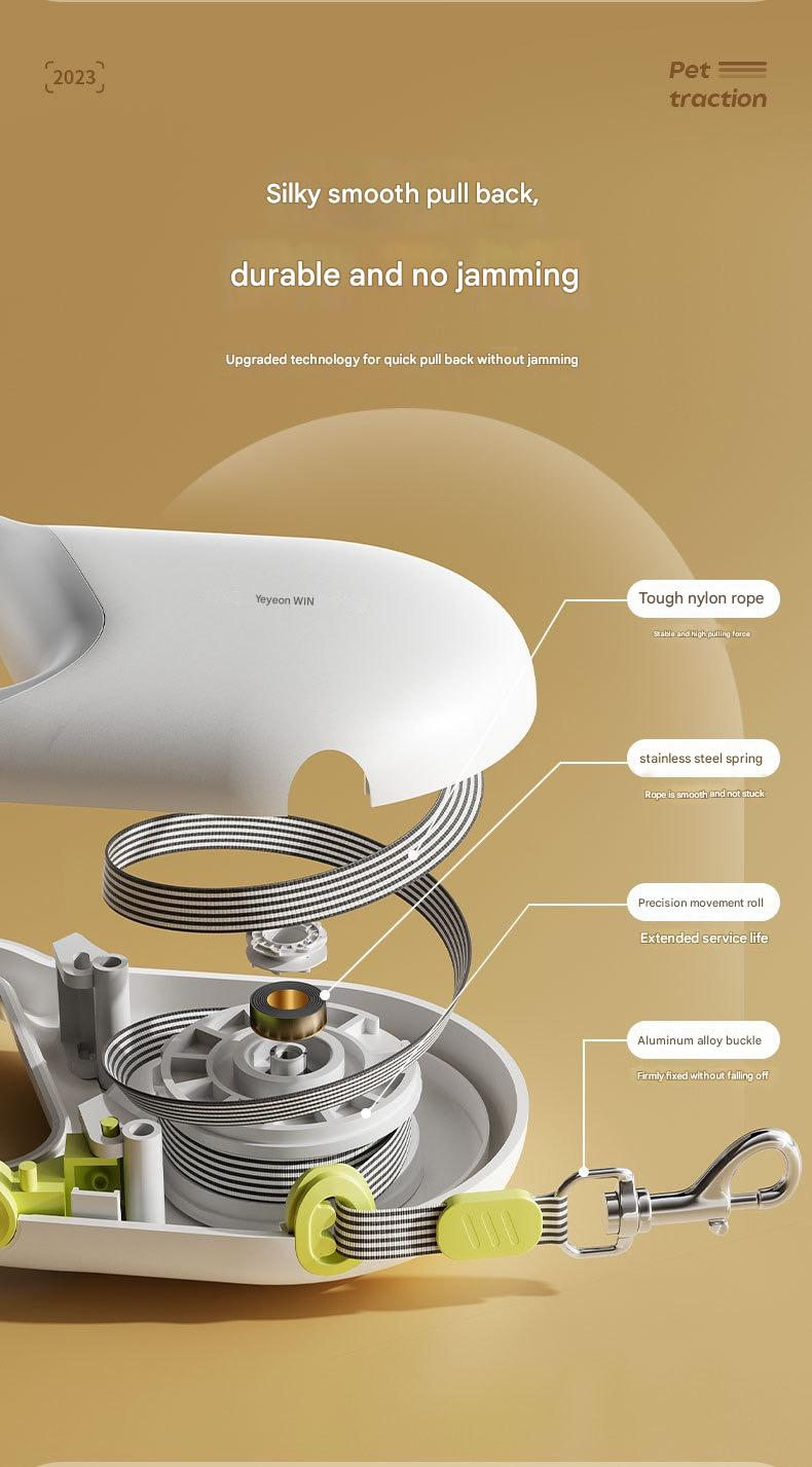 "SmartLock Pro 360° Retractable Leash: TÜV-Certified Safety with Military-Grade Durability for 50kg Dogs