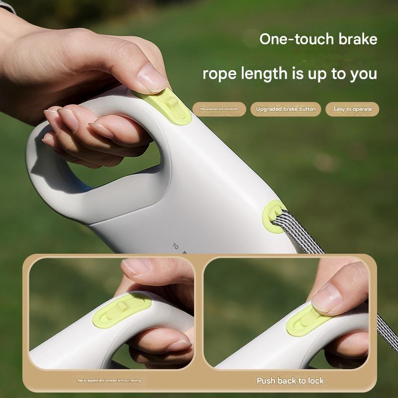 "SmartLock Pro 360° Retractable Leash: TÜV-Certified Safety with Military-Grade Durability for 50kg Dogs