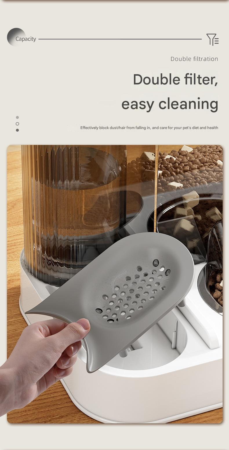 2-in-1 Smart Pet Fountain & Feeder Pro | Auto-Refill 1.5L Water + Clog-Proof 2.2L Food Dispenser