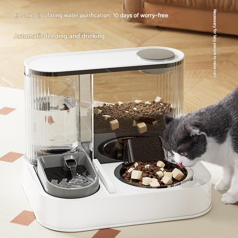2-in-1 Smart Pet Fountain & Feeder Pro | Auto-Refill 1.5L Water + Clog-Proof 2.2L Food Dispenser