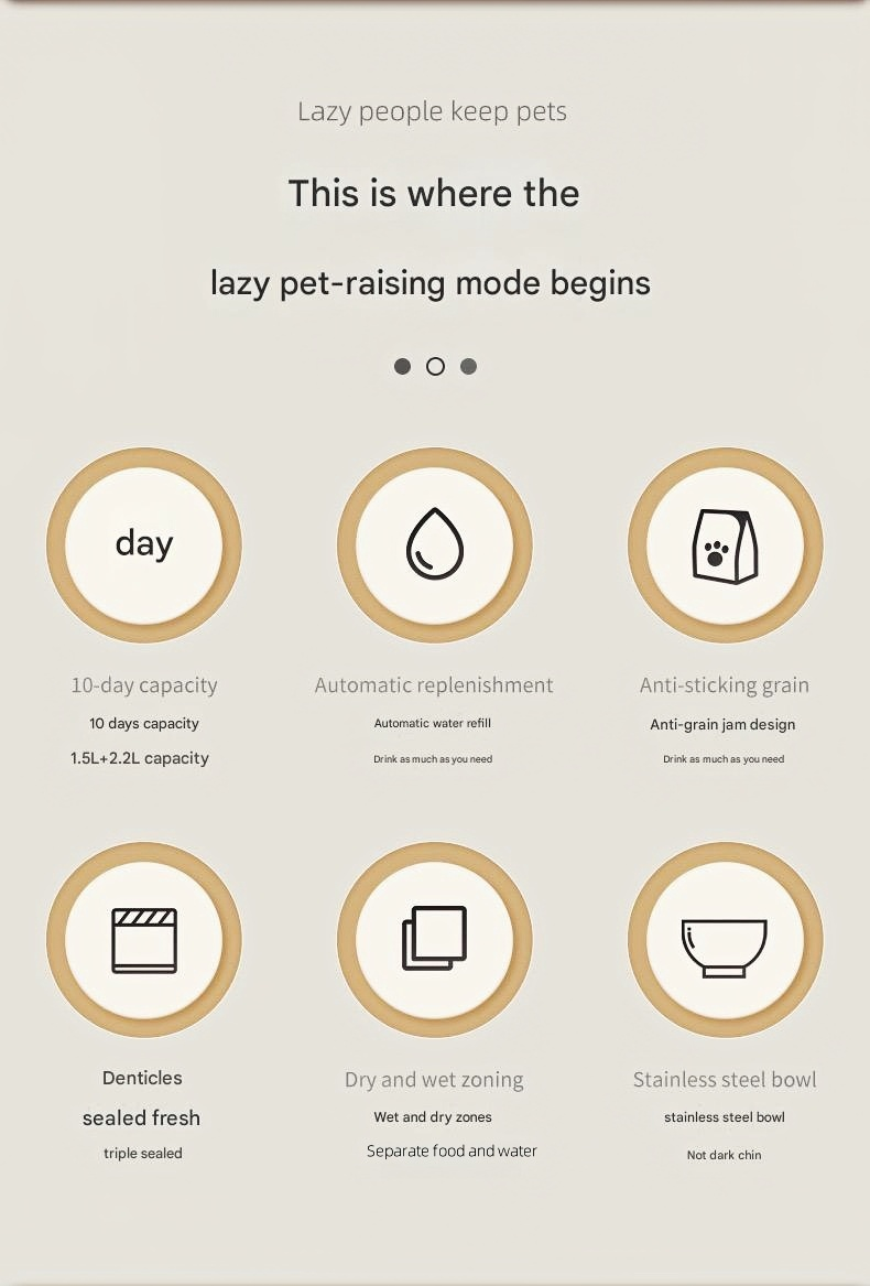 2-in-1 Smart Pet Fountain & Feeder Pro | Auto-Refill 1.5L Water + Clog-Proof 2.2L Food Dispenser