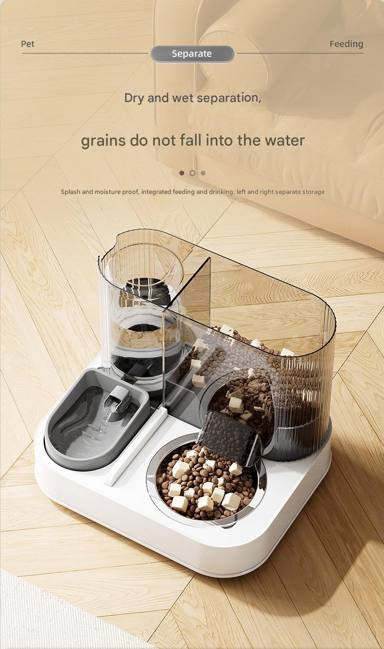 2-in-1 Smart Pet Fountain & Feeder Pro | Auto-Refill 1.5L Water + Clog-Proof 2.2L Food Dispenser