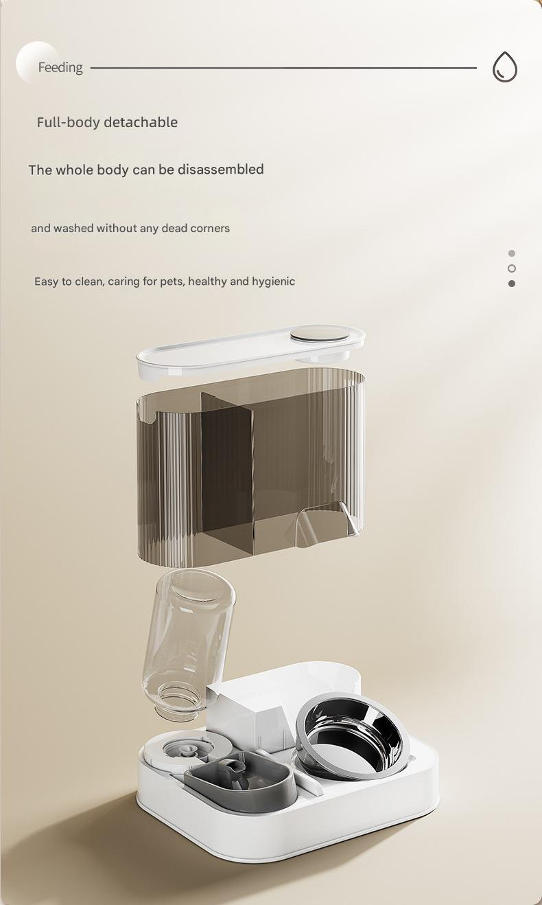 2-in-1 Smart Pet Fountain & Feeder Pro | Auto-Refill 1.5L Water + Clog-Proof 2.2L Food Dispenser