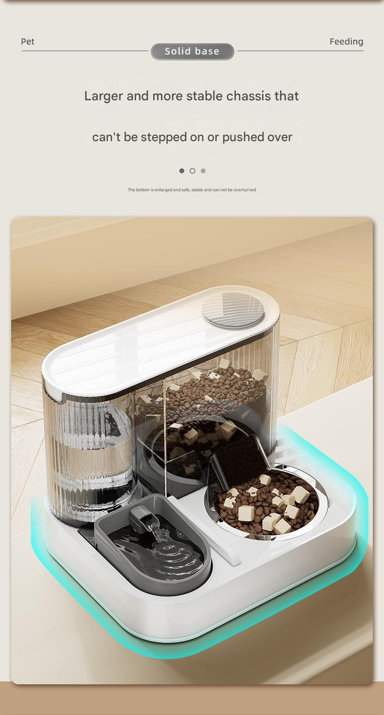 2-in-1 Smart Pet Fountain & Feeder Pro | Auto-Refill 1.5L Water + Clog-Proof 2.2L Food Dispenser