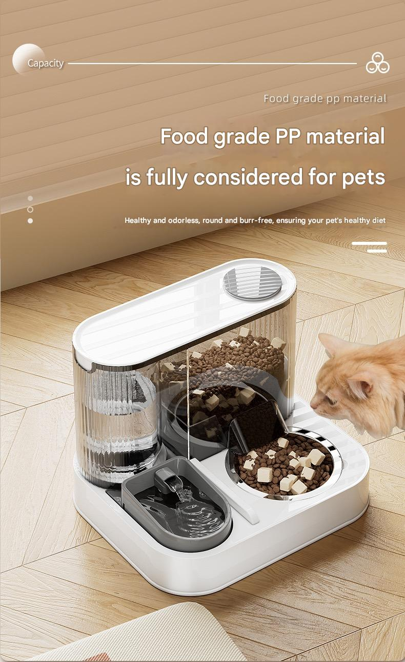 2-in-1 Smart Pet Fountain & Feeder Pro | Auto-Refill 1.5L Water + Clog-Proof 2.2L Food Dispenser
