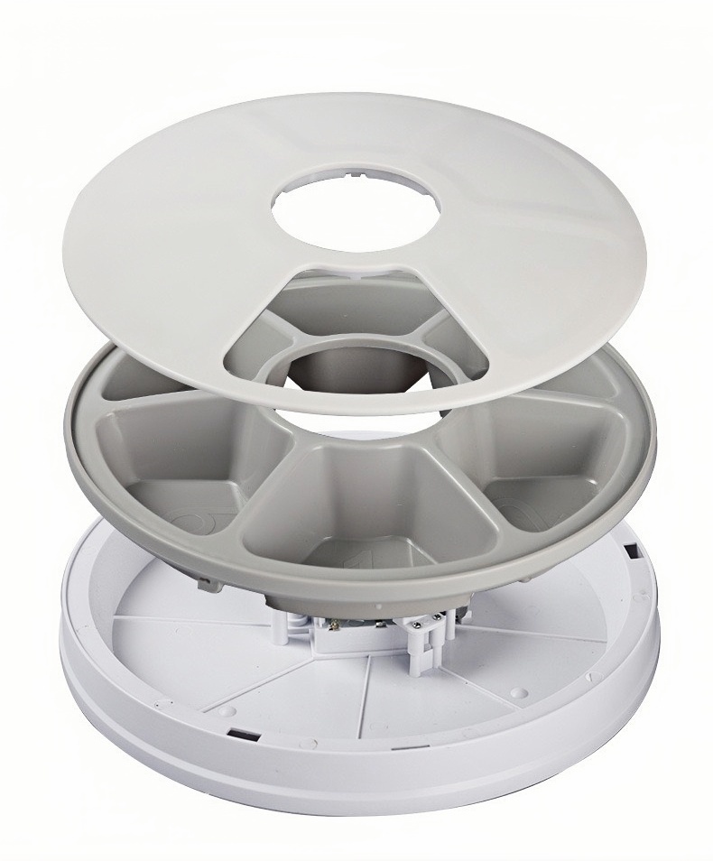 6x75g Auto-Rotating Pet Feeder | Smart Timer APP Control & Moonlight Mode | Eco-Friendly Recycled Plastic | Jam-Proof Helix Design (Vet-Recommended)