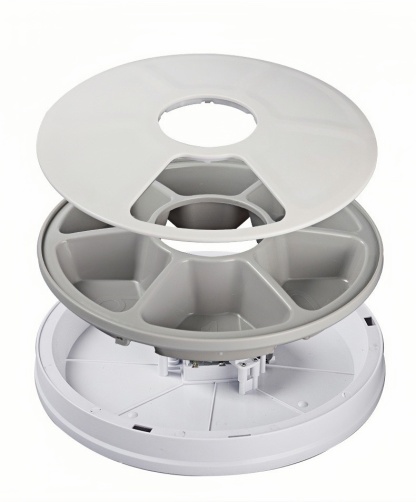 6x75g Auto-Rotating Pet Feeder | Smart Timer APP Control & Moonlight Mode | Eco-Friendly Recycled Plastic | Jam-Proof Helix Design (Vet-Recommended)