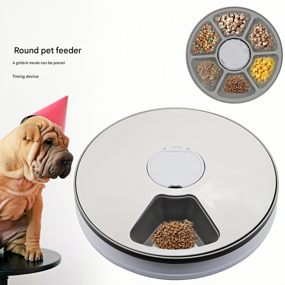 6x75g Auto-Rotating Pet Feeder | Smart Timer APP Control & Moonlight Mode | Eco-Friendly Recycled Plastic | Jam-Proof Helix Design (Vet-Recommended)