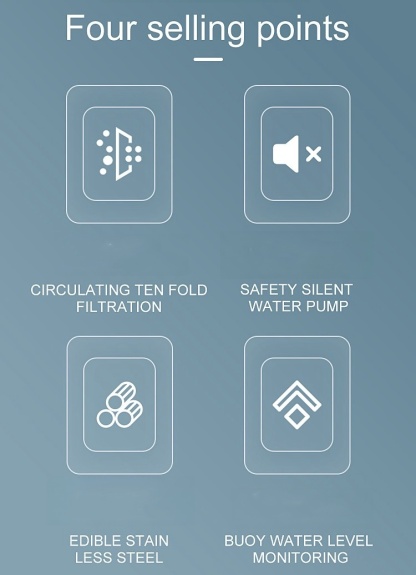 Circular Stainless Steel Pet Fountain - 2L Tap-Style Flow with Triple Filter & Eco-Safe 304 Steel (Vet-Recommended Design)