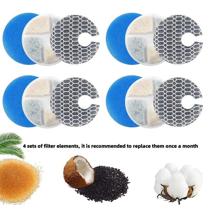 Circular Stainless Steel Pet Fountain - 2L Tap-Style Flow with Triple Filter & Eco-Safe 304 Steel (Vet-Recommended Design)