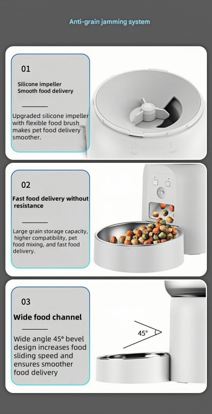 SmartFeeder ProMix™ - 3L Clog-Free Pet Feeder with Freeze-Dried Mode & Live Cam (Hybrid Power/EU Certified/12mm XL Toppers)