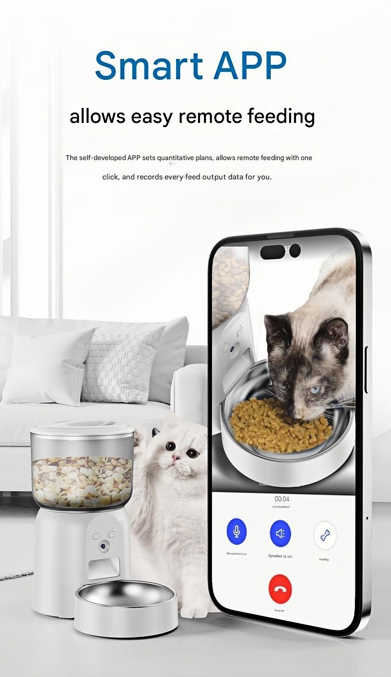 SmartFeeder ProMix™ - 3L Clog-Free Pet Feeder with Freeze-Dried Mode & Live Cam (Hybrid Power/EU Certified/12mm XL Toppers)