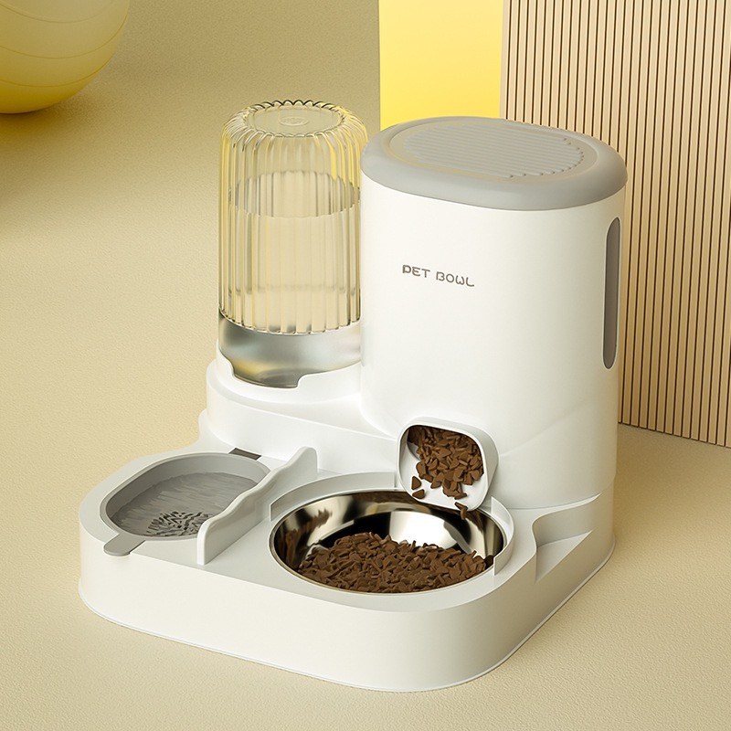 Multifunctional pet drinking fountain and feeder