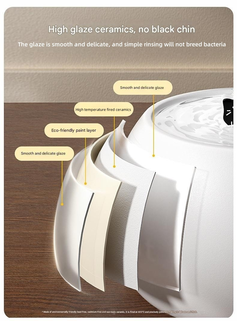 EcoSmart Pet Hydration Station – Vet-Recommended Ceramic Bowl with Silent Flow & Instant Clean Tech