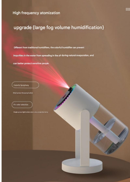 Dual-Purpose Humidifier: Safe, Quiet & Starry-Night Comfort for You & Your Pet