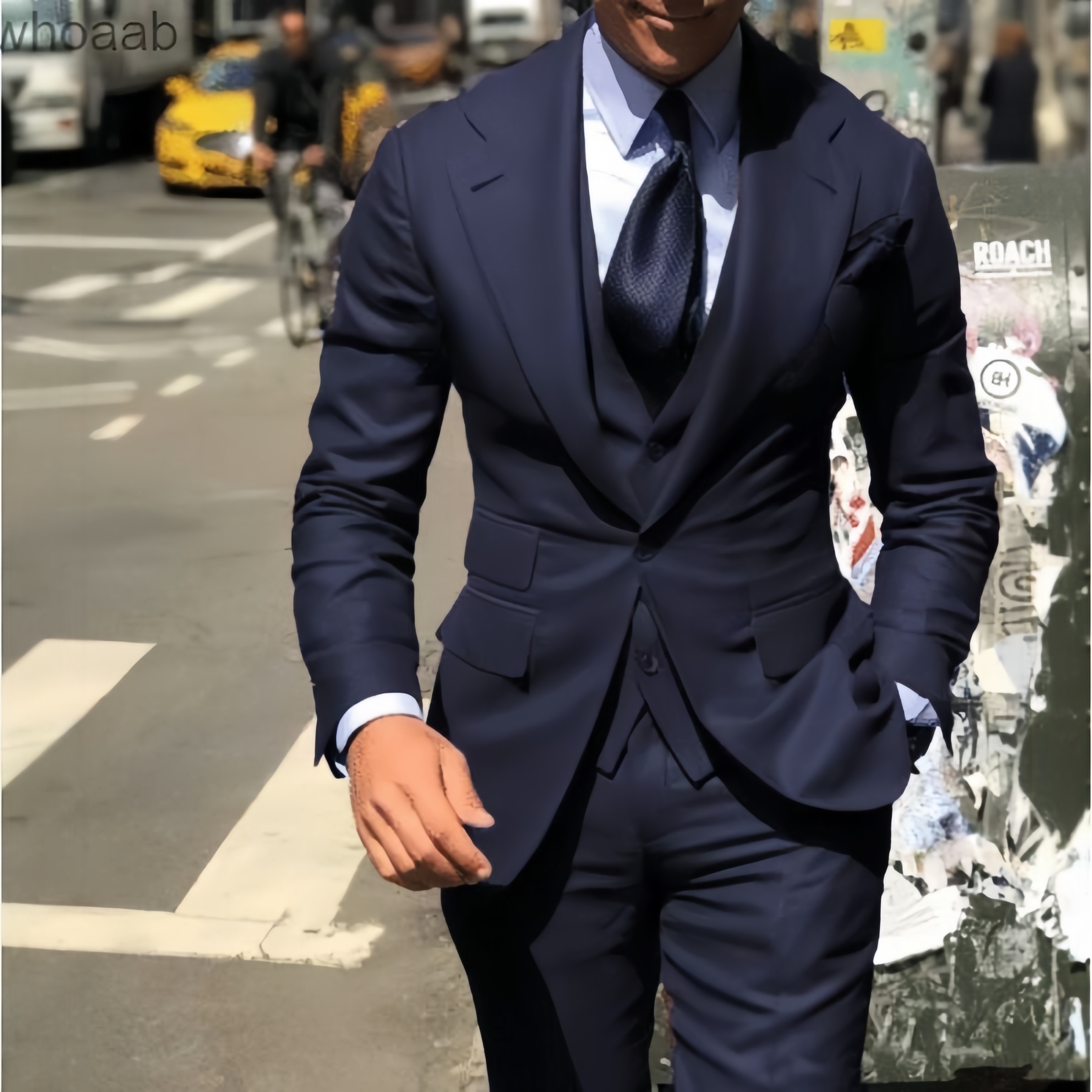 Men Suit Business Office Jacket Pants Vest Three-Piece Set Slim Fit Outfit Wedding Tuxedo for Male high-end Custom Clothes