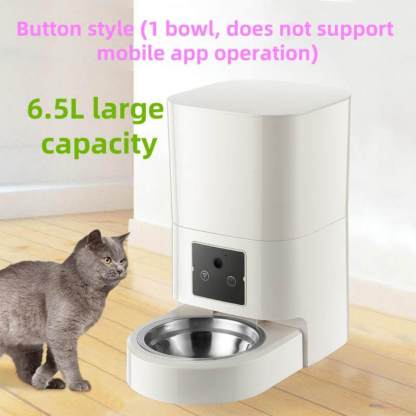 Smart WiFi Pet Feeder with Camera – Feed Pets Remotely, 2-Way Audio, Night Vision | 6.5L Freshness Tech | Works Offline, Certified Safe (FCC/UL)