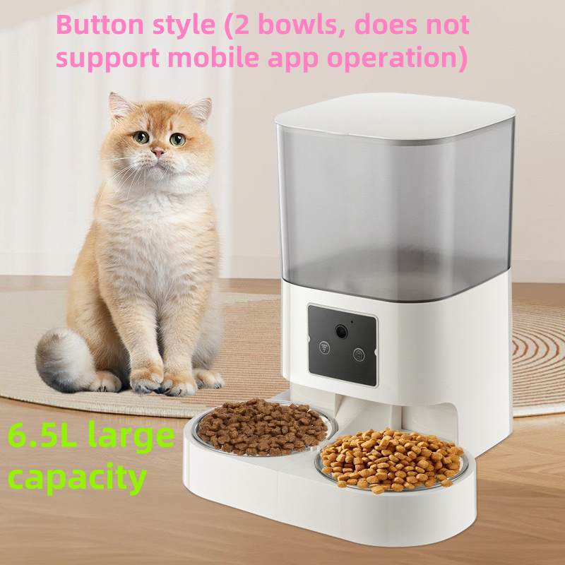 Smart WiFi Pet Feeder with Camera – Feed Pets Remotely, 2-Way Audio, Night Vision | 6.5L Freshness Tech | Works Offline, Certified Safe (FCC/UL)
