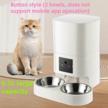 Smart WiFi Pet Feeder with Camera – Feed Pets Remotely, 2-Way Audio, Night Vision | 6.5L Freshness Tech | Works Offline, Certified Safe (FCC/UL)