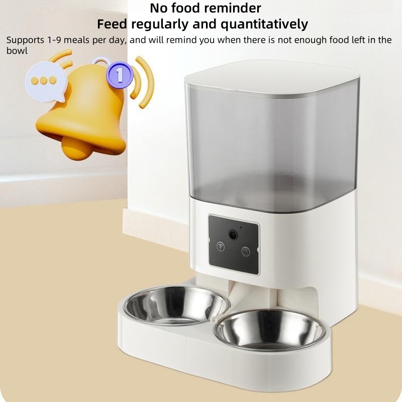 Smart WiFi Pet Feeder with Camera – Feed Pets Remotely, 2-Way Audio, Night Vision | 6.5L Freshness Tech | Works Offline, Certified Safe (FCC/UL)