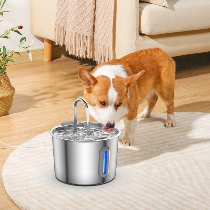 304 Stainless Steel Pet Water Fountain - 4-Stage Filtration, Ultra-Quiet & Eco-Friendly Design, 100% Leak-Proof & Safe for Cats/Dogs