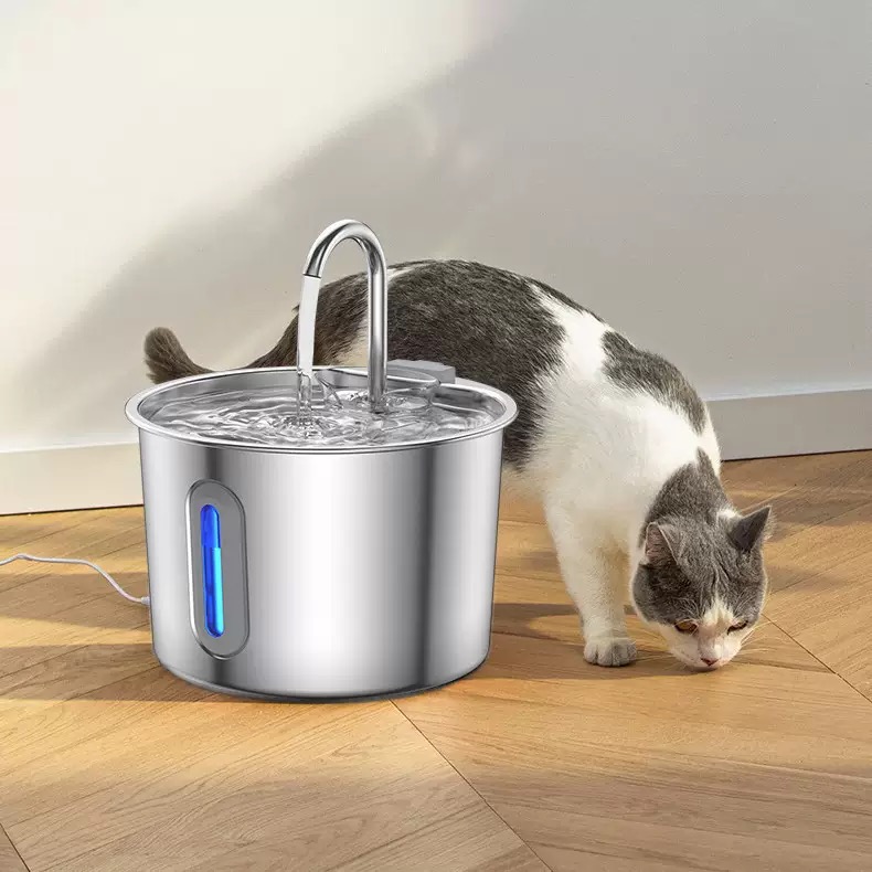 304 Stainless Steel Pet Water Fountain - 4-Stage Filtration, Ultra-Quiet & Eco-Friendly Design, 100% Leak-Proof & Safe for Cats/Dogs