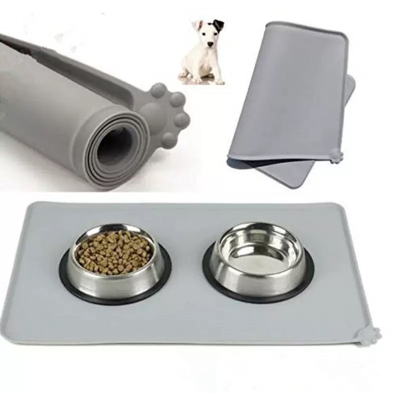 Stop Cockroaches Around Pet Food! 🚫 - Durable Silicone Mat with Raised Edges | Slip-Proof & Chew-Resistant